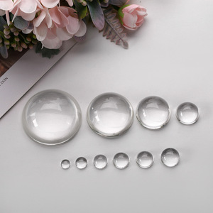 Demi-boules en verre transparentes de 4/5/6/7/8/10 mm, effet grossissant, accessoires de bricolage pour bijoux, yeux de poupée factices - Product Image 4