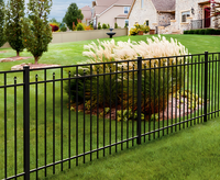 Clôture de jardin en acier galvanisé à chaud avec pointes décoratives en aluminium, idéale pour la décoration du périmètre des villas et des zones périurbaines (avant et arrière).