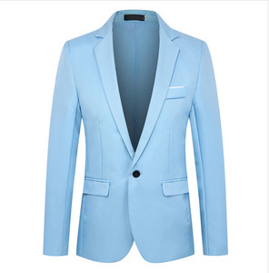 Veste de costume classique pour hommes, vêtements formels de couleur unie, coupe ajustée, costume de mariage, <span class=keywords><strong>grande</strong></span> <span class=keywords><strong>taille</strong></span>, Blazer pour hommes - Product Image 2
