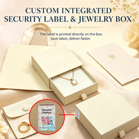 Boîte cadeau de luxe pour bijoux avec sceau de sécurité à code QR scannable, emballage personnalisé pour collier et bracelet, vente en gros