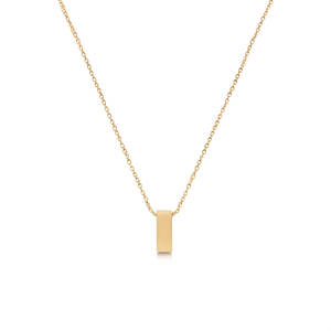 Collana con Ciondolo Plusera I in Acciaio Inossidabile, Design Minimalista Placcato Oro, Unisex per Uso Quotidiano - Product Image 2