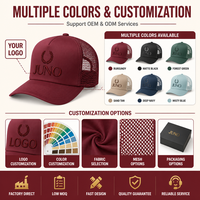 Gorra Trucker Bordada Ajustable 100% Algodón con Malla Trasera, Diseño Corona de Laurel Borgoña, para Hombre y Mujer, Ideal para Noche, Calle, Verano, Aire Libre, Invierno