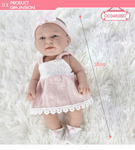 Little giovani bella ragazza amore senza soluzione di continuità in silicone bambola 12 pollici - Product Image 3