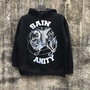 Top Qualité Saints Vanity Heavyweight 100% Coton À Capuche Imprimer Personnalisé Surdimensionné Larmes Streetwear Manches Longues pour Hommes Hoodies - Product Image 2