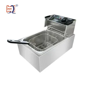 Table Counter Top Automatic Commercial Stainless Steel French Fries Single Basket Chicken Wings Fryer Electrical Deep Fryer
