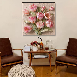 <span class=keywords><strong>Peinture</strong></span> murale <span class=keywords><strong>de</strong></span> style rétro français, motif floral rose et tulipe, vue sur la <span class=keywords><strong>mer</strong></span> au <span class=keywords><strong>coucher</strong></span> du <span class=keywords><strong>soleil</strong></span>, art mural <span class=keywords><strong>de</strong></span> luxe à suspendre pour la maison, salle à manger, chambre à <span class=keywords><strong>coucher</strong></span> - Product Image 5