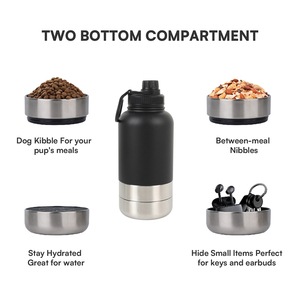 Bouteille d'eau portable 3-en-1 pour chien, gamelle de voyage et distributeur de nourriture pour animaux de compagnie – Vente en gros - Product Image 3