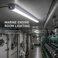 Projecteur LED Tri-Proof IP65 60W en alliage d'aluminium avec capteur, intensité variable, étanche à la vapeur, solutions d'éclairage industriel pour entrepôts 1200mm