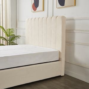 เตียงนอนผ้ากำมะหยี่หุ้มหัวเตียงขนาดคิงไซส์ - Product Image 4