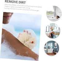 Handuk Mandi Scrub Pengelupas Kulit Ramie Organik Alami Ramah Lingkungan, Kain Jala Mandi Modern Tebal Berkualitas Tinggi
