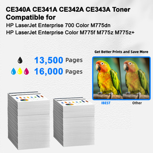 IBEST Compatible <span class=keywords><strong>HP</strong></span> <span class=keywords><strong>CE340A</strong></span> CE341A CE342A CE343A Cartucho de tóner Compatible para <span class=keywords><strong>HP</strong></span> LaserJet Enterprise 700 Color M775dn M775f - Product Image 2
