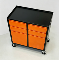 Armoire à outils métallique professionnelle OEM personnalisable, chariot de rangement mobile pour atelier avec tiroirs verrouillables, étagères réglables et roulettes