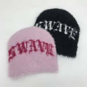 Cappello invernale in Mohair personalizzato cappello da esterno in materiale Mohair Unisex - Product Image 3