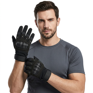 Gants tactiques d'extérieur à doigts entiers avec sangle de poignet réglable, antidérapants, respirants, imperméables, en polyester, protection sportive unisexe - Product Image 4