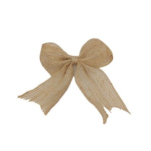 국경을 넘는 베스트셀러 수제 삼베 38cm 물고기 비늘 리본 DIY 레트로 크리스마스 트리 장식 선물 포장 제비꼬리 리본 - Product Image 5