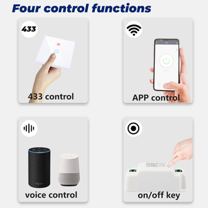 Módulo de relé con temporizador para pared, Interruptor táctil de luz RF de 433Mhz con WiFi, para Smart Life, Tuya, Alexa, Google Home, Amazon, 110V, 220V, 10A - Product Image 3