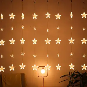 Ramadan Twinkle 40 Led Star Lamp String rideau lumineux pour fête de mariage décoration de noël