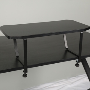 Bureau d'ordinateur ergonomique Fanmi à hauteur réglable avec LED, surface en MFC, structure en Z, montage facile, table de jeu, bureau, école, salon - Product Image 6