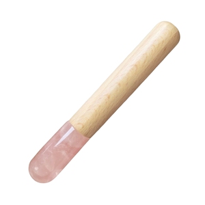 ไม้กดจุดนวดคริสตัลสีชมพูพร้อมด้ามจับไม้  เครื่องมือนวด  เครื่องมือสปา - Product Image 5