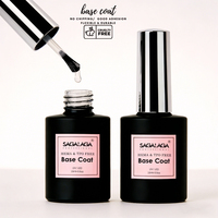 SAGALAGA 15ml HEMA & TPO Free Base Coat Top Coat UV LED Soak Off Nail Gel Polish Foundation Top Base Coat