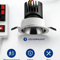 Downlight LED DALI à intensité variable 8W-25W |   Plafonnier encastré anti-éblouissement UGR<16 pour bureau/hôtel |   NFC configurable, fabrication OEM