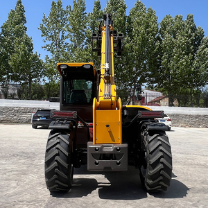 Chariot télescopique de 4 tonnes à vendre, élévateur télescopique de 7 m avec benne, niveleuse et grappin à balles en option pour travaux de chantier - Product Image 5