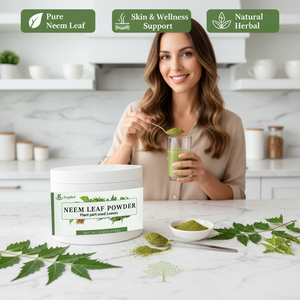 天然健康ハーブパウダー ニームサプリメント 肌と髪のための天然デトックス剤 アーユルヴェーダハーブ ニーム葉パウダー - Product Image 6
