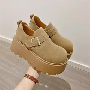 2025 printemps automne rétro unique femmes mocassins en cuir véritable Birkenstocks semelle épaisse bout rond mocassins polyvalents - Product Image 1