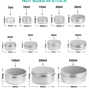 Merrynewon, Fábrica China, Envase de Aluminio de 150 ml/150 g para Velas Blancas y Rojas, Café, Pomada, con Tapa de Rosca - Product Image 2