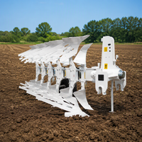 Charrue à socs réversible agricole professionnelle 3+1 socs pour tracteur