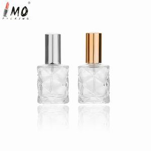 Commercio all'ingrosso 10ml Mini quadrato vetro trasparente spray bottiglie di fumo con oro lucido Roll-on tappo forma piatta per diffusore <span class=keywords><strong>e</strong></span> imballaggio - Product Image 3