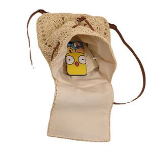 New Arrival Ladies Handwoven Seaside Summer Beach Bag Leisure <b>Drawstring</b> Women's Travel Straw <b>Backpack</b> - Product Image 4