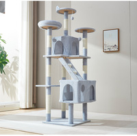 En gros Arbre à chat multi-niveaux en bois écologique avec condo et poteaux à gratter en sisal, grand modèle d'intérieur