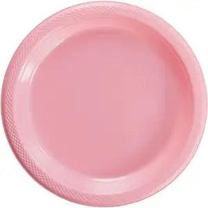 Platos de cargador Platos de cena a granel Plato inferior elegante Platos de plástico Rosa Borde dorado Perla PS Ps 4 Square Frost Estilo americano