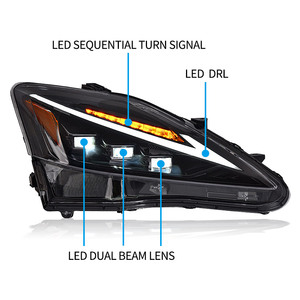 ไฟหน้า LED DRL สำหรับ Lexus มี IS250 2006-2012 IS300ลำแสงคู่เลนส์ตามลำดับสัญญาณไฟเลี้ยวประกอบ - Product Image 6