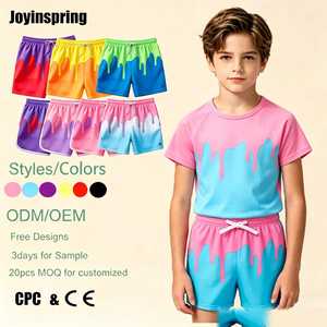 Shorts personnalisés aux motifs colorés et vibrants, shorts papa et fils, 100% micro-stretch polyester, tenues assorties, maillots de bain - Product Image 1