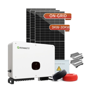 ระบบโซลาร์เซลล์แบบไฮบริด Growatt OEM 12kW  ที่เชื่อถือได้ ครบชุด สำหรับใช้งานบนระบบไฟฟ้าสาธารณะ 3KW-30KW สำหรับบ้านและธุรกิจ รุ่น FJ-SS-3-30kw ผลิตโดย Growat - Product Image 1