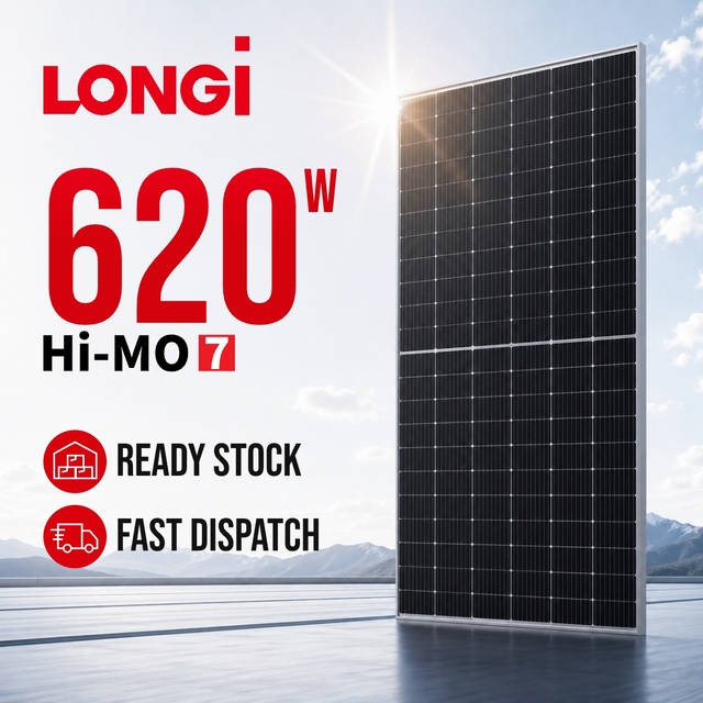 LR8-66HGD 620M LONGi Hi MO 7 620W LR8-66HGD-620M Solar Panel Bifacial Module 620 Watt Wholesale PV Factory Stock Project