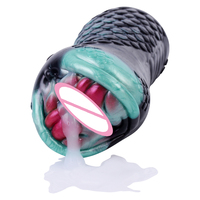 GEEBA Realistische Vagina Männlicher Masturbator Penis-Simulator Tiefer Schlangenloch-Masturbator Oral-Sexpuppe für Erwachsene Penis-Trainer 18+ Shop