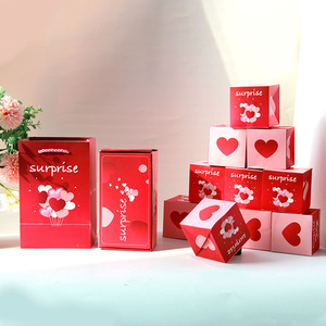 Caja Sorpresa Explosiva Misteriosa Personalizada con Bomba de Dinero, 16 Cubos Saltarines, Cajas de Confeti para San Valentín, Caja de Regalo Pop-up - Product Image 2