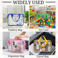 Trousse de maquillage transparente personnalisée en usine pour femmes avec pochette de toilette à fermeture éclair sac cosmétique en vrac pour organisateur de voyage Essentials