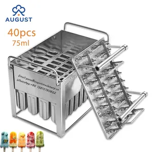 100% silicona de grado alimenticio para niños y adultos gran regalo DIY Pop moldes soportes y palos Popsicles Maker Ice Cream Maker