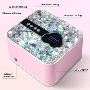 Lampe à LED UV 3D pour ongles en cristal, pour séchage rapide du gel, machine de photothérapie pour ongles, 45 LED, forme cœur, équipement de manucure pour salon - Product Image 5