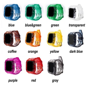 <span class=keywords><strong>Bracelet</strong></span> de montre en TPU souple <span class=keywords><strong>Transparent</strong></span> coloré avec couvercle pour <span class=keywords><strong>apple</strong></span> <span class=keywords><strong>watch</strong></span> 6 de luxe, 38/44mm - Product Image 6