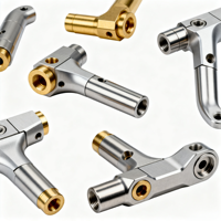 Pièces usinées CNC pour tiges filetées en laiton et aluminium, service de tournage OEM en acier inoxydable