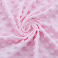 Tissu en velours minky à pois gaufrés 100% polyester super doux, textile d'ameublement, tissu en velours Velboa, peluche, couverture pour bébé