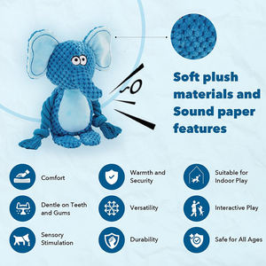 Lüks gıcırtılı köpek çiğnemek oyuncak yıkılmaz interaktif yavru peluş ses ile komik hayvan şeklinde <span class=keywords><strong>Pet</strong></span> oyuncak diş temizleme için - Product Image 3