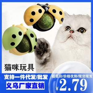 Juguete masticable con forma de mariquita y hierba gatera para gatos, para limpiar los dientes y aliviar las bolas de pelo - Product Image 5