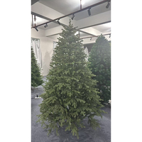 Sapin de Noël artificiel ignifuge en PE écologique avec support en fer robuste et base métallique
