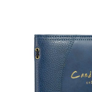 Pochette de menu en cuir A5 à prix réduit, combinaison de couleurs et de textures, 2 pages, avec élastique - Product Image 5